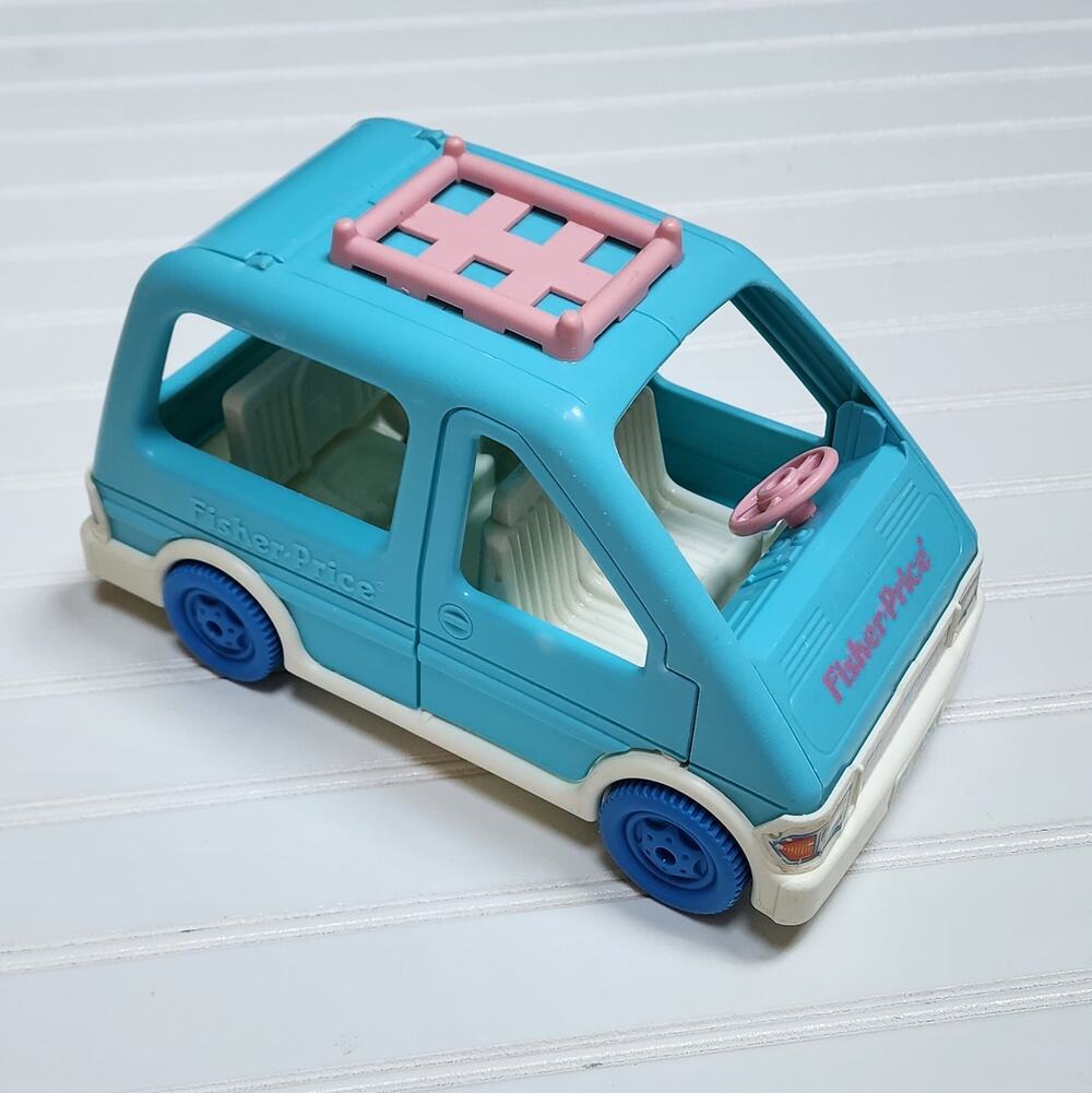 Vintage Fisher-Price 1993 Loving Family Blue Minivan